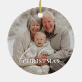 First Year as Grandparents Christmas Photo Keramik Ornament (Hinten)