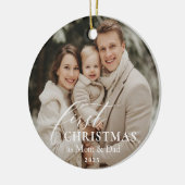 First Year as Mom & Dad Christmas Photo Keramik Ornament (Links)