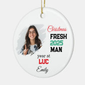 First Year At College Ornament, Custom Freshman  Keramik Ornament (Links)