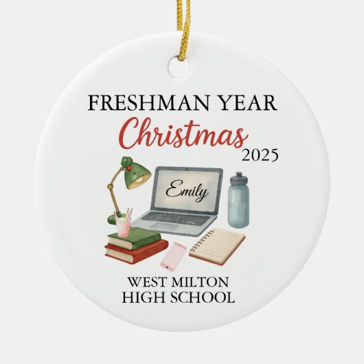 First Year At High School Ornament 2025, Freshman (Vorne)