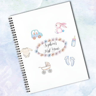 First Year Baby  – A Sweet Notebook for Mom Notizblock
