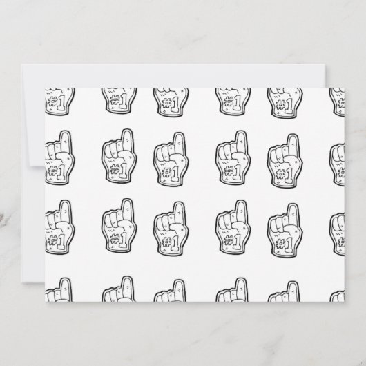 First Year Down Football 1st Birthday Einladung (Rückseite)