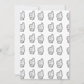 First Year Down Football 1st Birthday  Einladung (Rückseite)