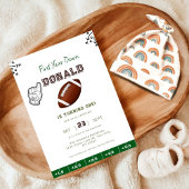 First Year Down Football 1st Birthday Einladung