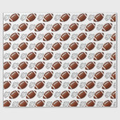 First Year Down Football Birthday  Geschenkpapier (Flach)