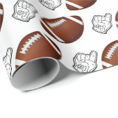 First Year Down Football Birthday  Geschenkpapier (Rolleneckpunkt)
