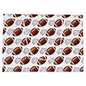 First Year Down Football Birthday Große Geschenktüte (Rückseite)