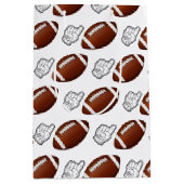 First Year Down Football Birthday Mittlere Geschenktüte (Vorderseite)