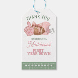 FIRST year down, Football Birthday, ONE  Geschenkanhänger