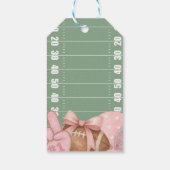 FIRST year down, Football Birthday, ONE  Geschenkanhänger (Rückseite)