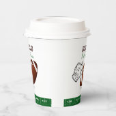 First Year Down Football Birthday Pappbecher (Links)