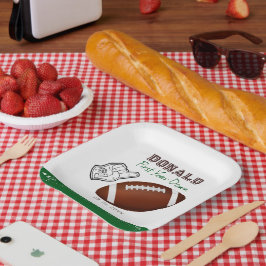 First Year Down Football Birthday Pappteller