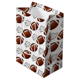 First Year Down Football Geburtstag Mittlere Geschenktüte