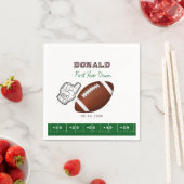 First Year Down Football Geburtstag Serviette (Beispiel)