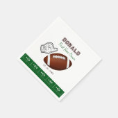 First Year Down Football Geburtstag Serviette (Ecke)