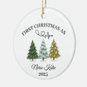 First Year Nurse Ornament, New Nurse Gift, Nurse Keramik Ornament (Links)