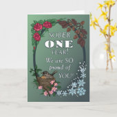 First Year Sober Anniversary Card from Group Karte (Gelbe Blume)