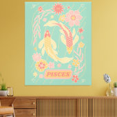 Fisces Celestial Zodiac Pastel Dreams Mauer Kunst Leinwanddruck (Insitu (Wohnzimmer))