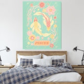 Fisces Celestial Zodiac Pastel Dreams Mauer Kunst Leinwanddruck (Insitu (Schlafzimmer))