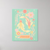 Fisces Celestial Zodiac Pastel Dreams Mauer Kunst Leinwanddruck (Vorderseite)