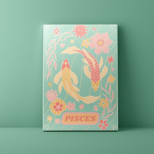 Fisces Celestial Zodiac Pastel Dreams Mauer Kunst Leinwanddruck