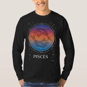 Fisces Dreams Colorful Celestice Fisces Zodiac T-Shirt