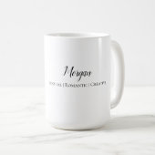 Fisces Goddess mit zwei Fish Individuelle Name Eig Kaffeetasse (VorderseiteRechts)