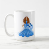Fisces Goddess mit zwei Fish Individuelle Name Eig Kaffeetasse (Links)