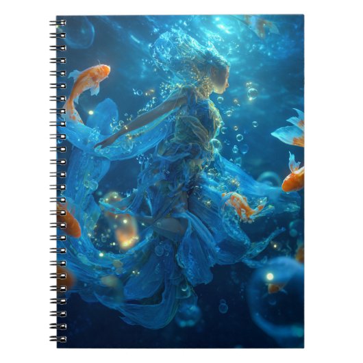 Fisces Goddess of the Deep Notebook Notizblock (Vorderseite)
