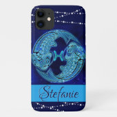 Fisces in Dark Blue Case-Mate iPhone Case (Rückseite)