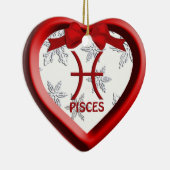 Fisces Red Heart Snowflake Weihnachtsschmuck (Rechts)