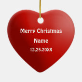 Fisces Red Heart Snowflake Weihnachtsschmuck (Hinten)