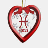 Fisces Red Heart Snowflake Weihnachtsschmuck (Links)