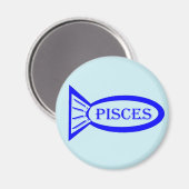 Fisces Star Sign Fish Magnet (Vorderseite/Rückseite)