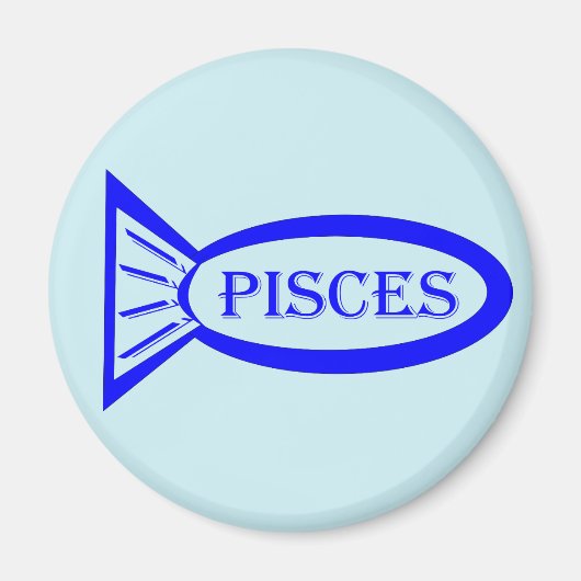 Fisces Star Sign Fish Magnet (Vorne)
