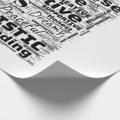 Fisces Word Cloud Zodiac Inspiration Geschenkpapier (Ecke)