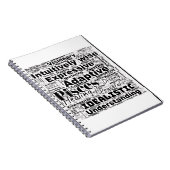 Fisces Word Cloud Zodiac Inspiration Notizblock (Rechte Seite)