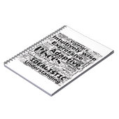 Fisces Word Cloud Zodiac Inspiration Notizblock (Linke Seite)