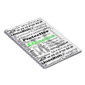 Fisces Zodiac Astrology Tracks Collage Notizblock (Rechte Seite)