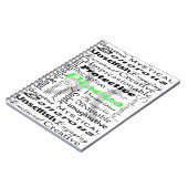 Fisces Zodiac Astrology Tracks Collage Notizblock (Linke Seite)