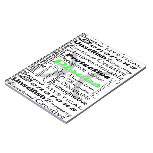 Fisces Zodiac Astrology Tracks Collage Notizblock (Linke Seite)