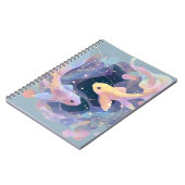 Fisces Zodiac Notebook - Dreamy Celestial Fish Notizblock (Linke Seite)
