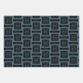 Fisces Zodiac Sign Fusion Zitat Moderner blauer Te Geschenkpapier Set (Vorderseite 2)