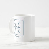 Fisces Zodiac Sign Fusion Zitat Moderner blauer Te Kaffeetasse (Vorderseite Links)