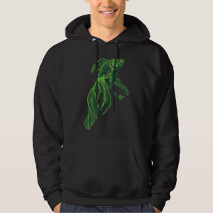 Fisch 02 Grün Hoodie