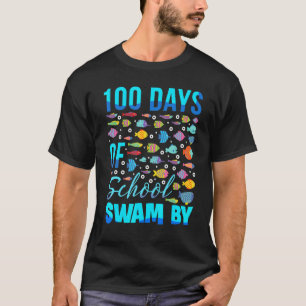 Fisch 100 Tage Schult-Shirt Fischer Lehrer Junge G T-Shirt