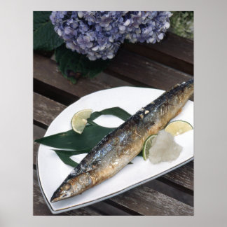 Fisch Abendessen Poster Papier (Matte)