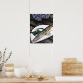 Fisch Abendessen Poster Papier (Matte) (Küche)