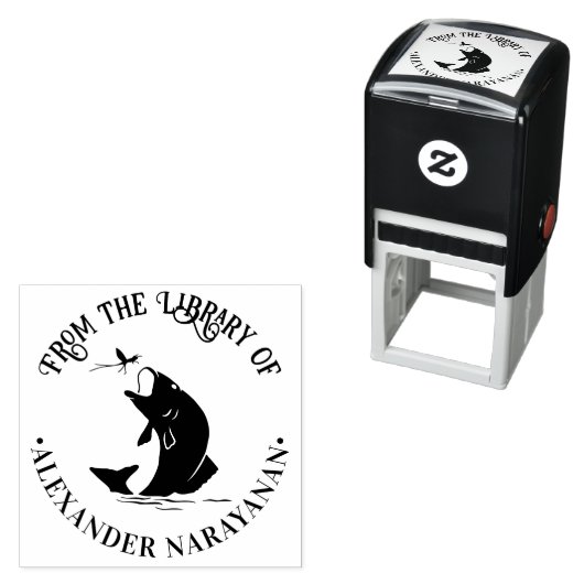 Fisch abspringen zum Abendessen "Aus der Bibliothe Permastempel (Beispiel)