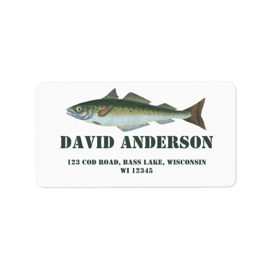 Fisch Adressaufkleber (Vorne)